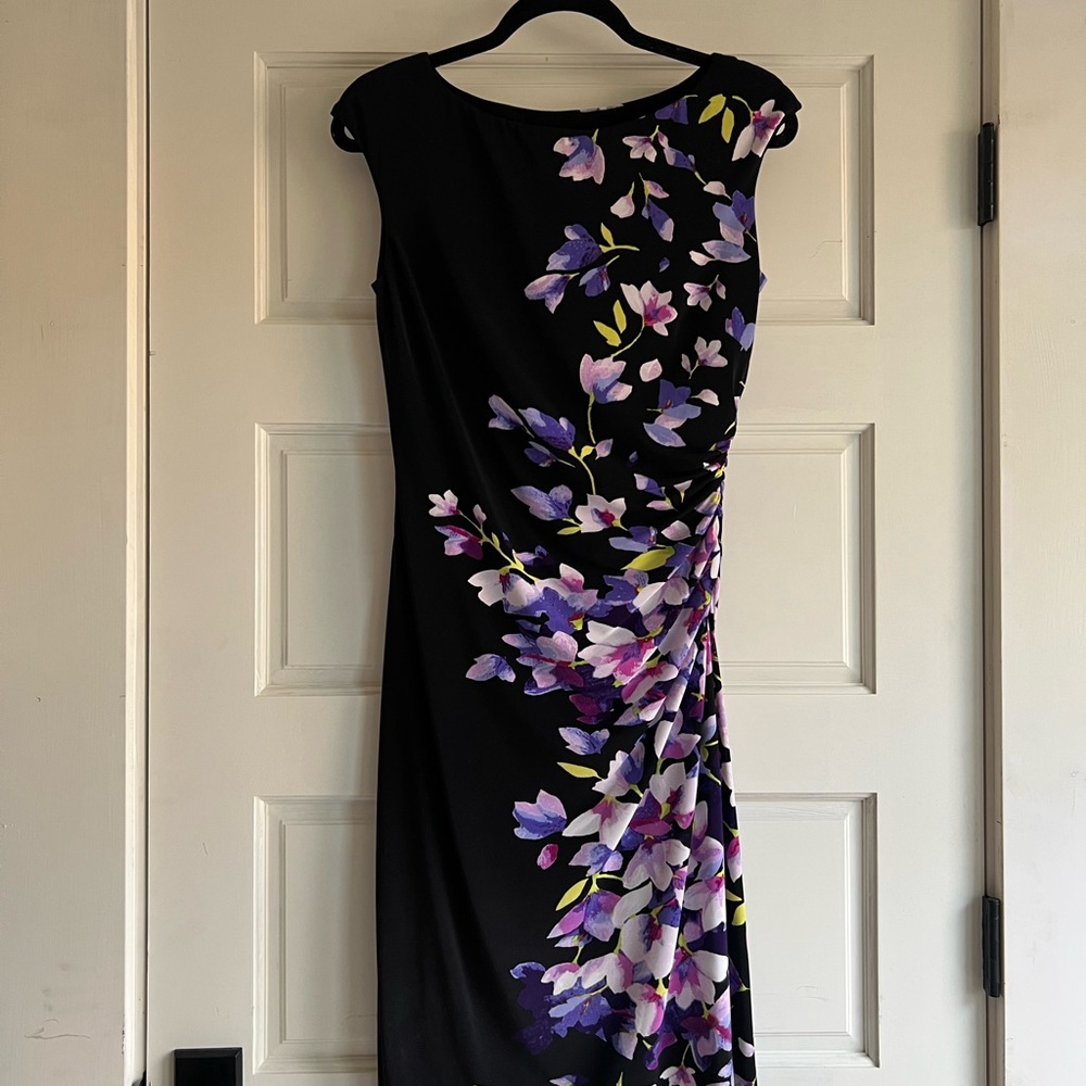 Floral Black Dress